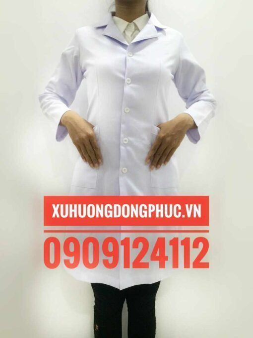 Áo blouse bác sĩ tay dài nữ kaki thun Xu Hướng Mới - Bán lẻ và đặt may đồng phục 0909124112 IMG 20170802 150850 01
